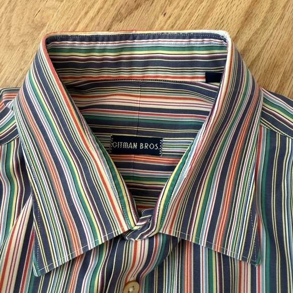 Vintage Gitman Bros USA Made Collared Button Down Shirt 100% Cotton Sz Large - Picture 13 of 13